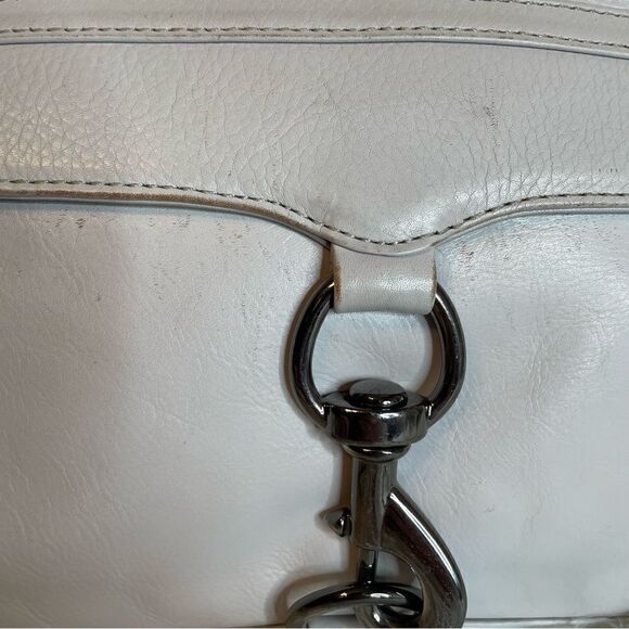 REBECCA MINKOFF Mini‎ Mac Beige Leather Crossbody Shoulder Bag - Picture 3 of 14